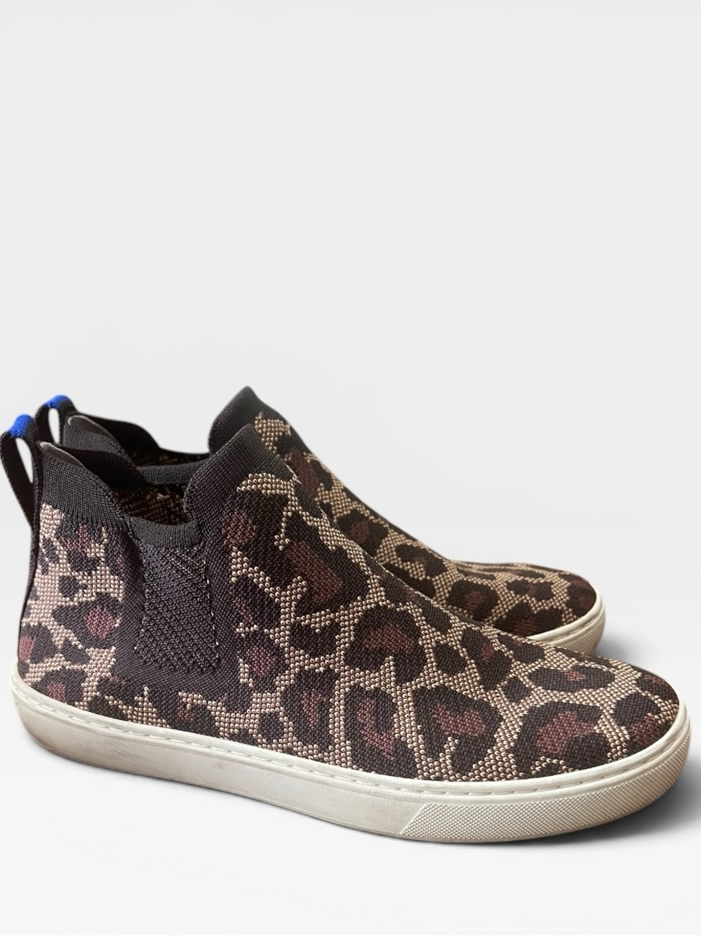 Rothy’s Wildcat Leopard Chelsea Ankle Boots Sneakers 8.5